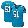 Zennovawear Sam Mills 51 Carolina Panthers Women Retired Jersey - Blue