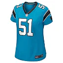 Zennovawear Sam Mills 51 Carolina Panthers Women Retired Jersey - Blue