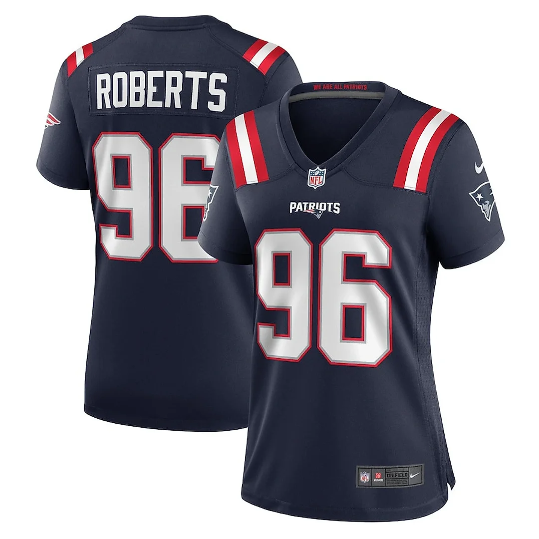 Zennovawear Sam Roberts 96 New England Patriots Women Game Jersey - Navy