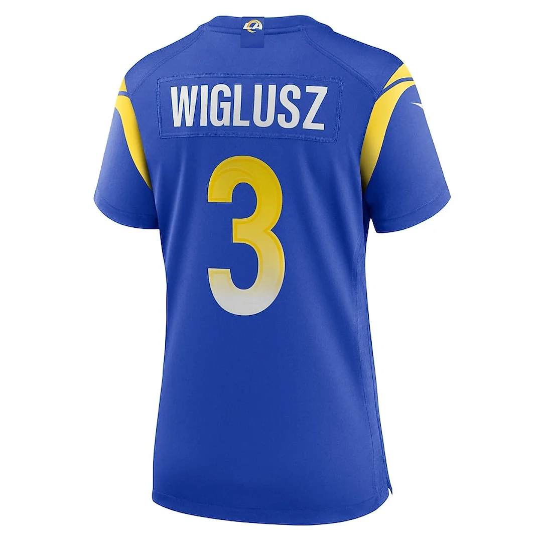 Zennovawear Sam Wiglusz 3 Los Angeles Rams Women's Game Jersey - Royal
