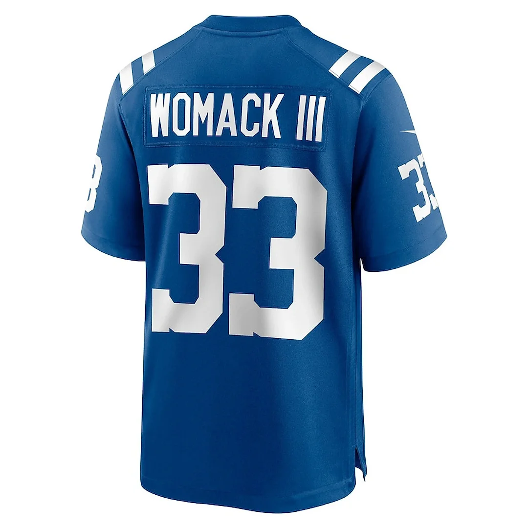 Zennovawear Samuel Womack III 33 Indianapolis Colts Game Men Jersey - Royal