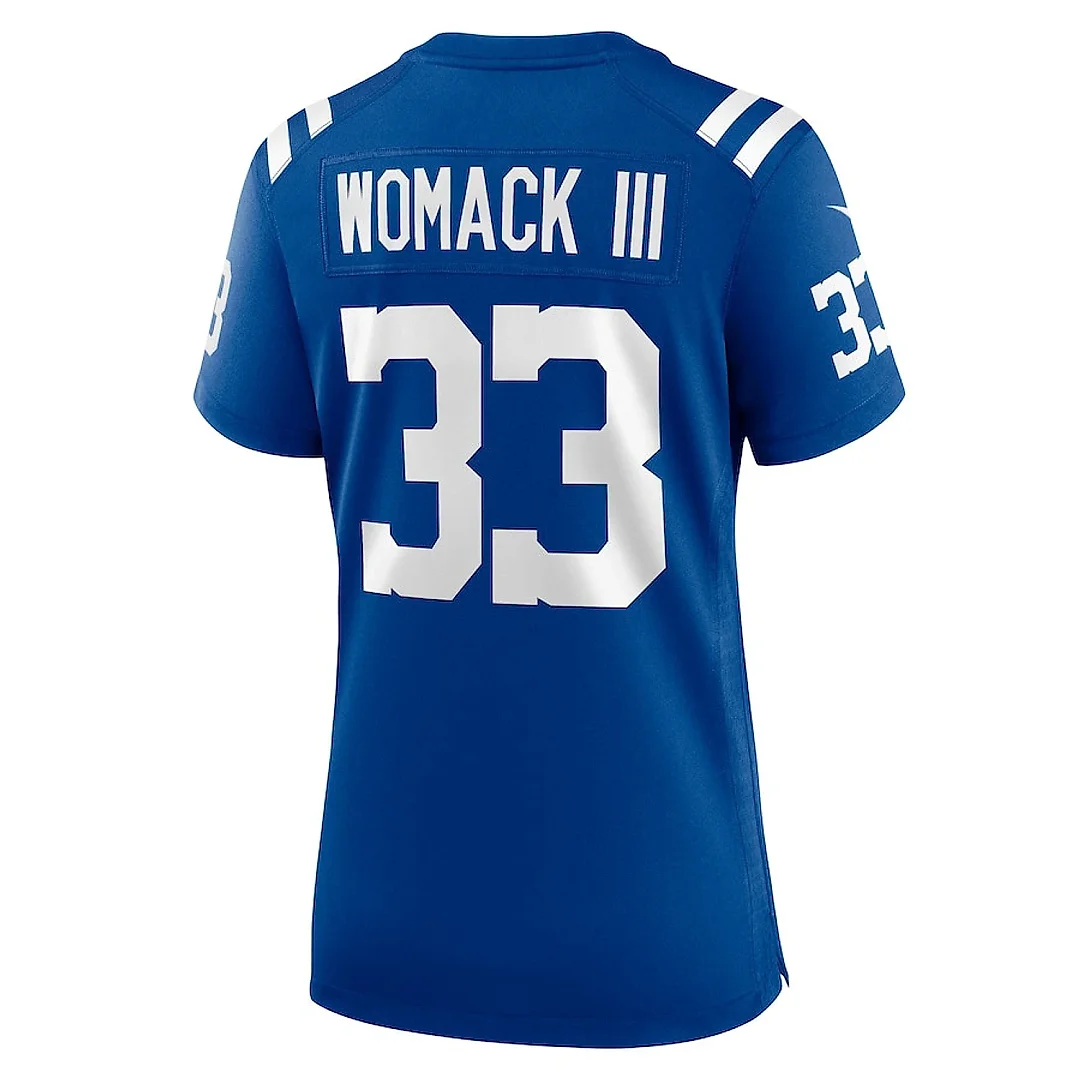 Zennovawear Samuel Womack III 33 Indianapolis Colts Women's Game Jersey - Royal