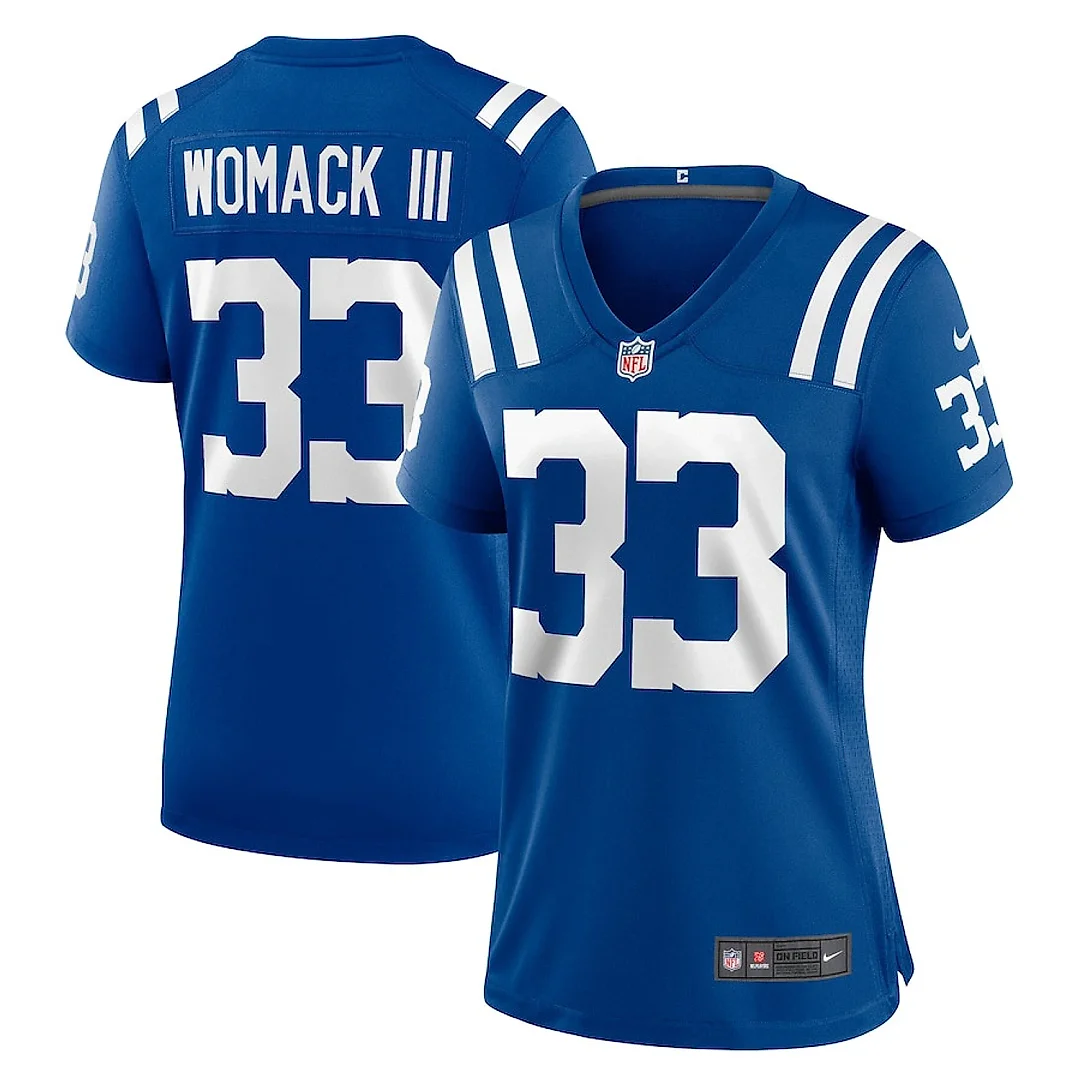 Zennovawear Samuel Womack III 33 Indianapolis Colts Women's Game Jersey - Royal