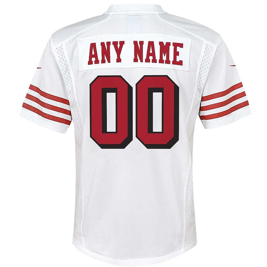 Zennovawear San Francisco 49ers Custom Alternate Game YOUTH Jersey - White