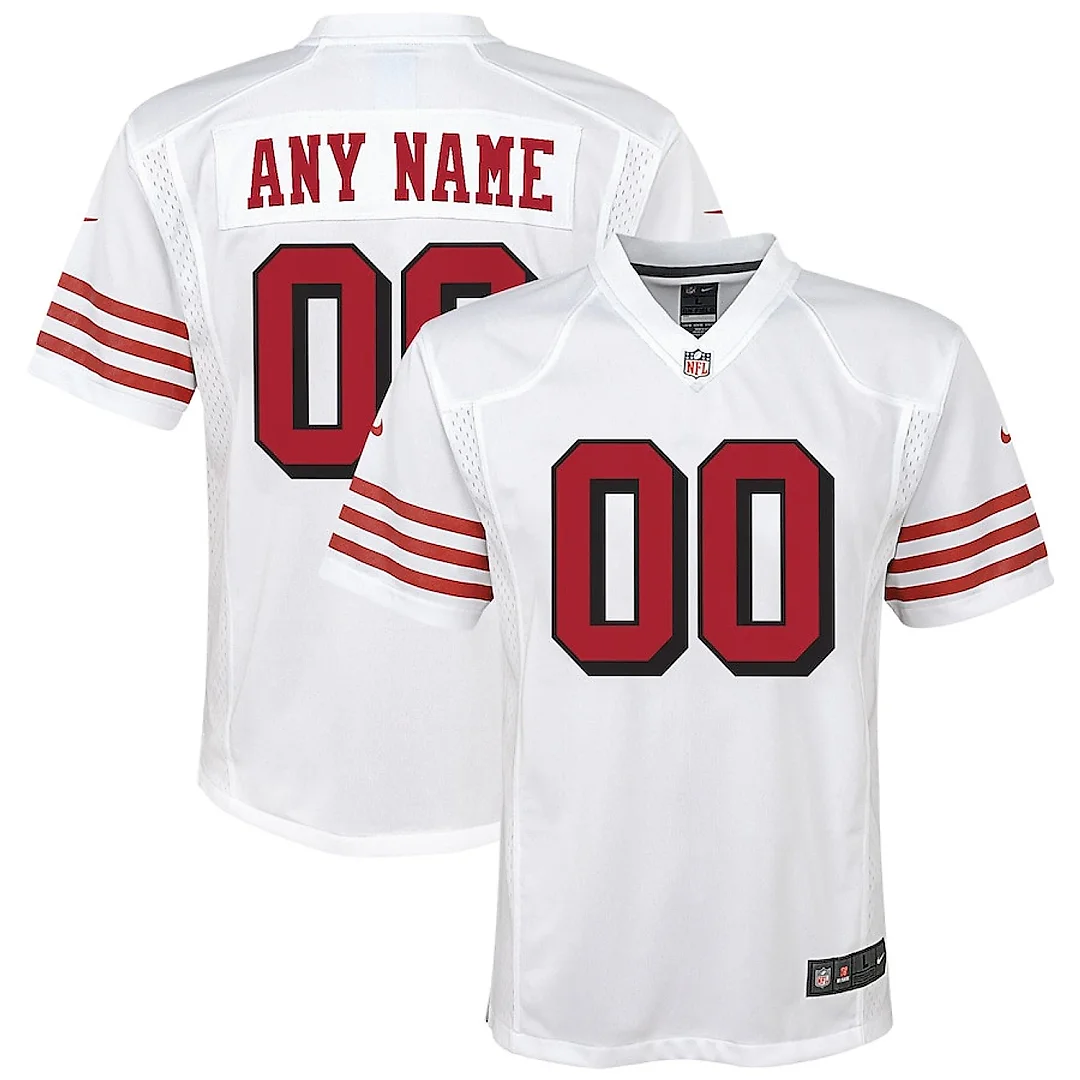 Zennovawear San Francisco 49ers Custom Alternate Game YOUTH Jersey - White