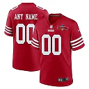 Zennovawear San Francisco 49ers NFC Champions Patch Game Men Custom Jersey - Scarlet
