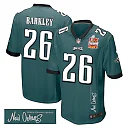 Zennovawear Saquon Barkley 26 Philadelphia Eagles Super Bowl LIX Champions Patch 'New Orleans - Where Passion Ignites' EMBROIDERED Game Men Jersey...