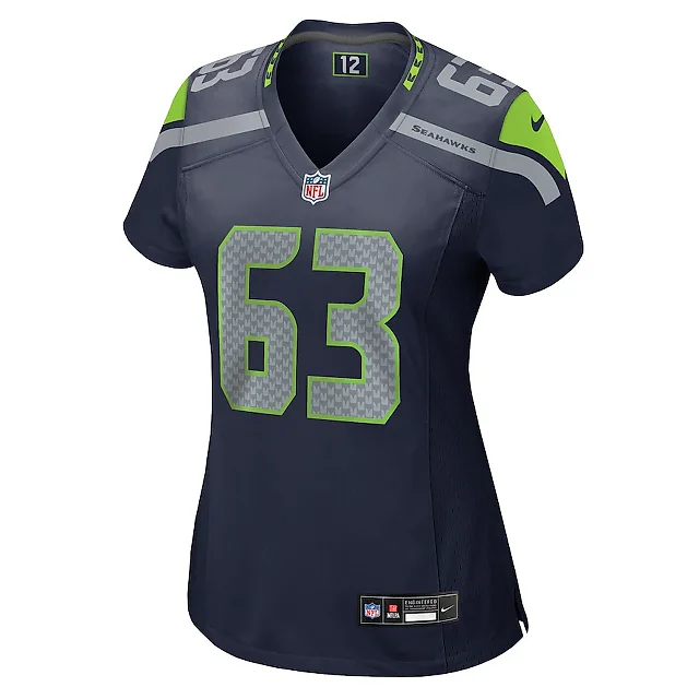 Zennovawear Sataoa Laumea 63 Seattle Seahawks Women's Game Jersey - College Navy