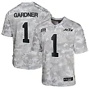 Zennovawear Sauce Gardner 1 New York Jets 2024 Salute to Service Game YOUTH Jersey - Arctic Camo