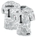 Zennovawear Sauce Gardner 1 New York Jets 2024 Salute to Service Limited Men Jersey - Arctic Camo