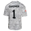 Zennovawear Sauce Gardner 1 New York Jets 2024 Salute to Service Game YOUTH Jersey - Arctic Camo