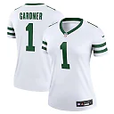 Zennovawear Sauce Gardner 1 New York Jets Alternate Legend Jersey, Women Legacy White
