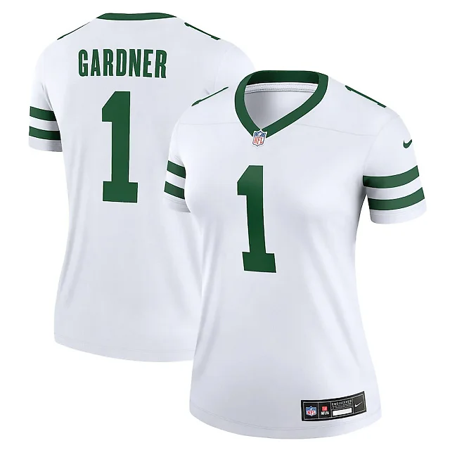 Zennovawear Sauce Gardner 1 New York Jets Alternate Legend Jersey, Women Legacy White