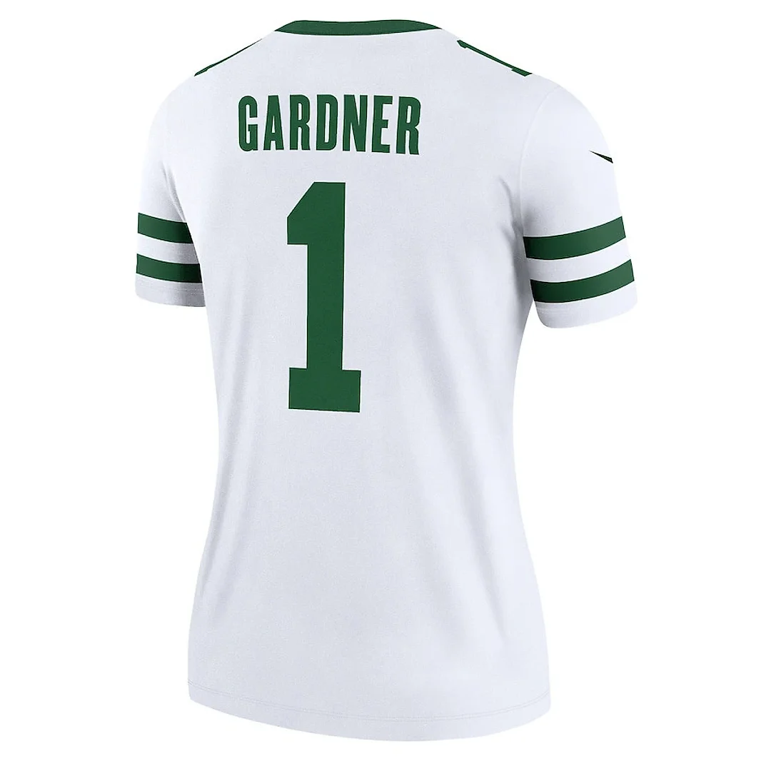 Zennovawear Sauce Gardner 1 New York Jets Alternate Legend Jersey, Women Legacy White