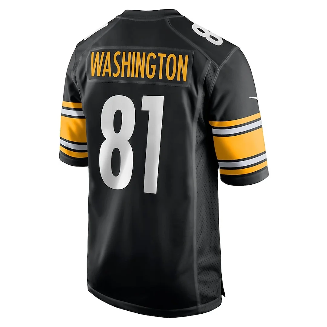 Zennovawear Scotty Washington 81 Pittsburgh Steelers Game Men Jersey - Black