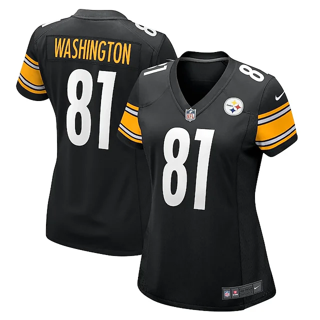 Zennovawear Scotty Washington 81 Pittsburgh Steelers Women's Game Jersey - Black
