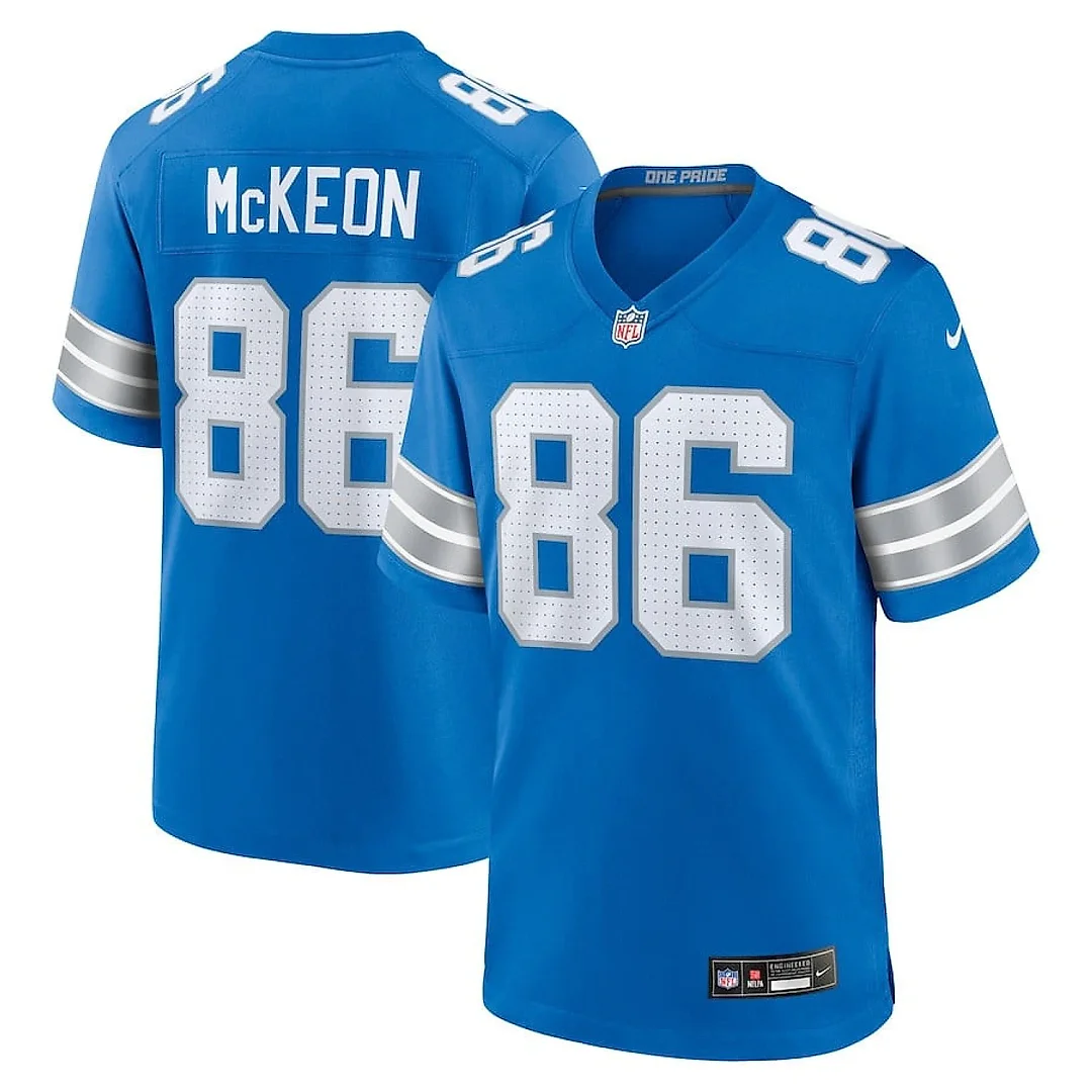 Zennovawear Sean McKeon 86 Detroit Lions Game Men Jersey - Blue