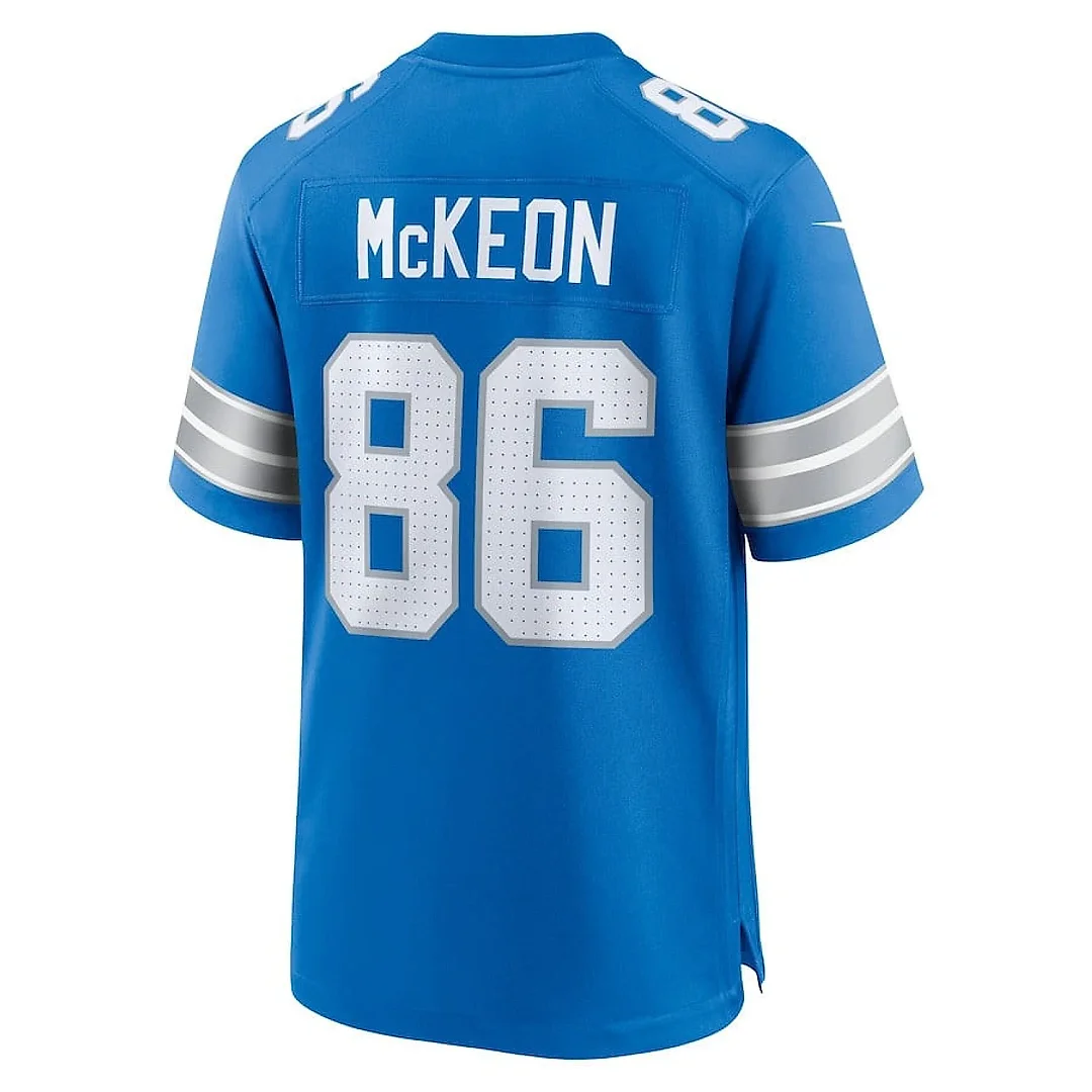 Zennovawear Sean McKeon 86 Detroit Lions Game Men Jersey - Blue