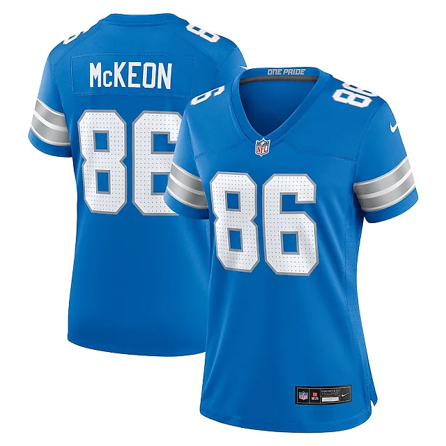 Zennovawear Sean McKeon 86 Detroit Lions Women's Game Jersey - Blue