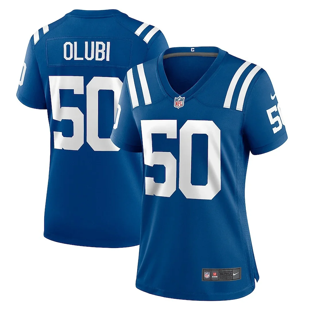Zennovawear Segun Olubi 50 Indianapolis Colts Women's Game Jersey - Royal