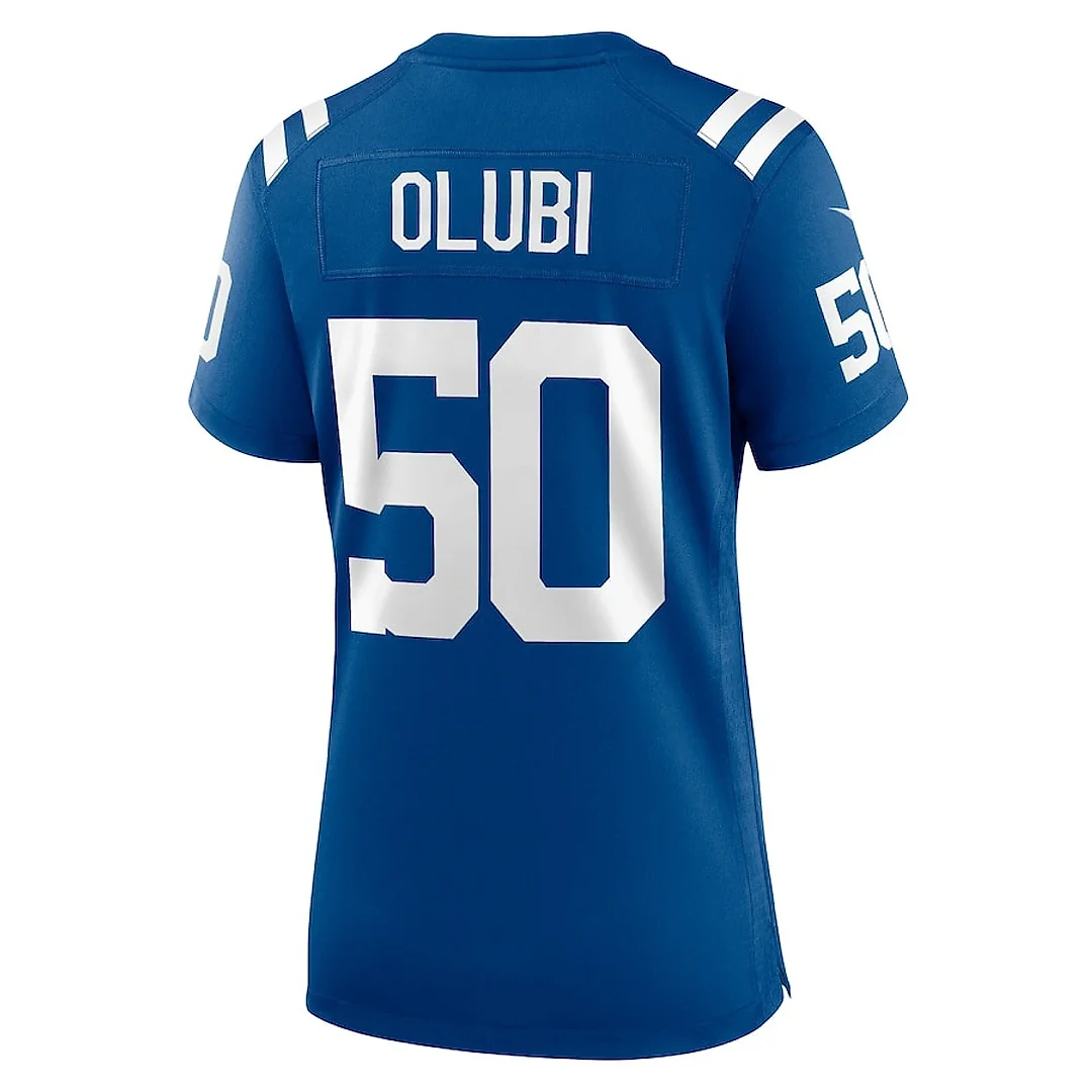 Zennovawear Segun Olubi 50 Indianapolis Colts Women's Game Jersey - Royal