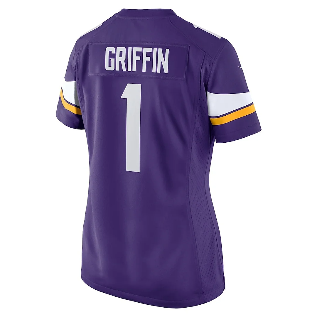 Zennovawear Shaquill Griffin 1 Minnesota Vikings Team Game Women Jersey - Purple