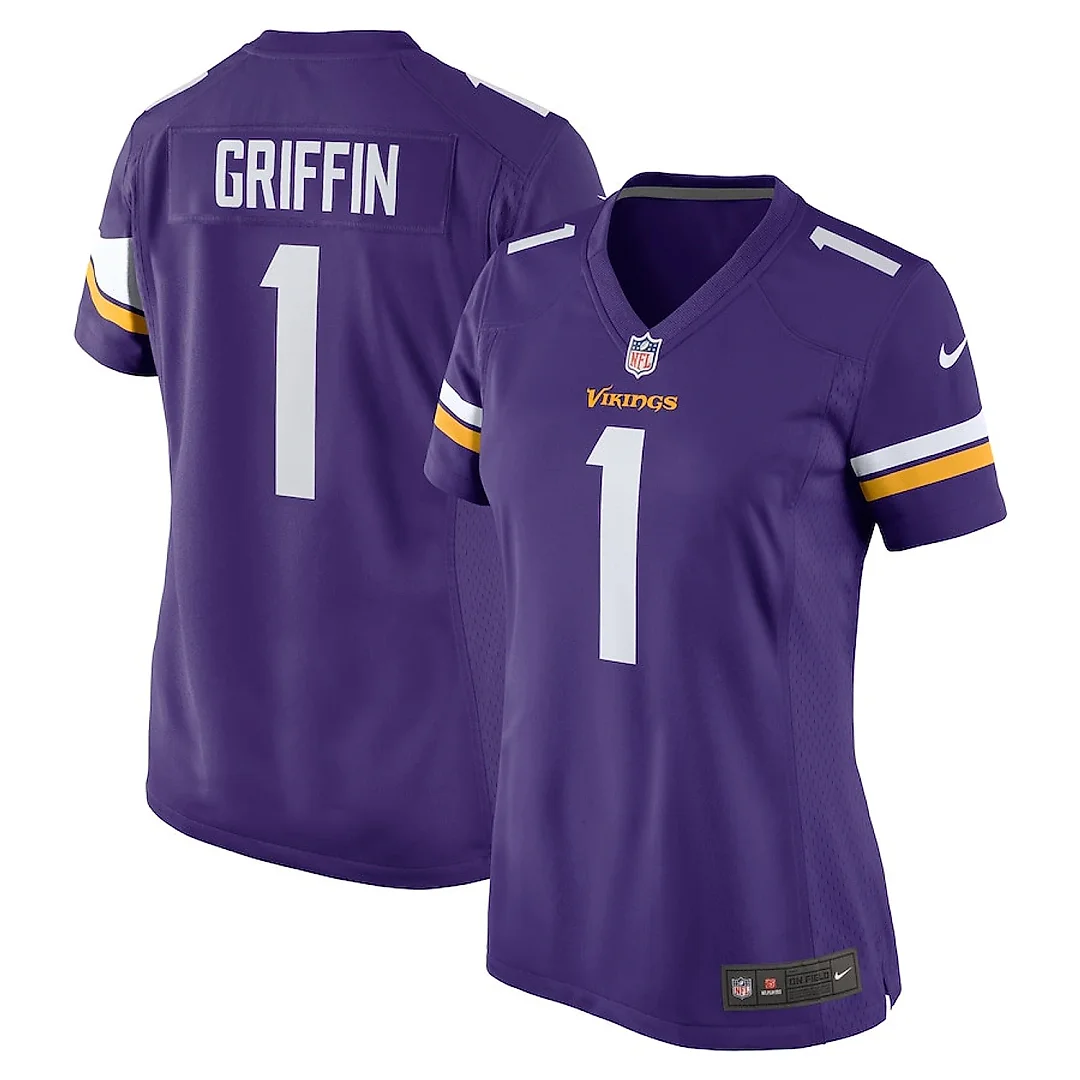Zennovawear Shaquill Griffin 1 Minnesota Vikings Team Game Women Jersey - Purple