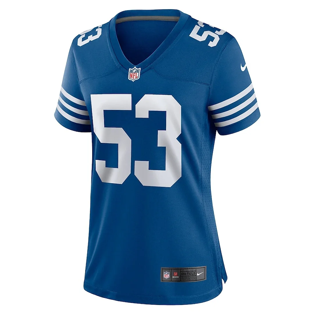 Zennovawear Shaquille Leonard 53 Indianapolis Colts Women Alternate Game Jersey - Royal