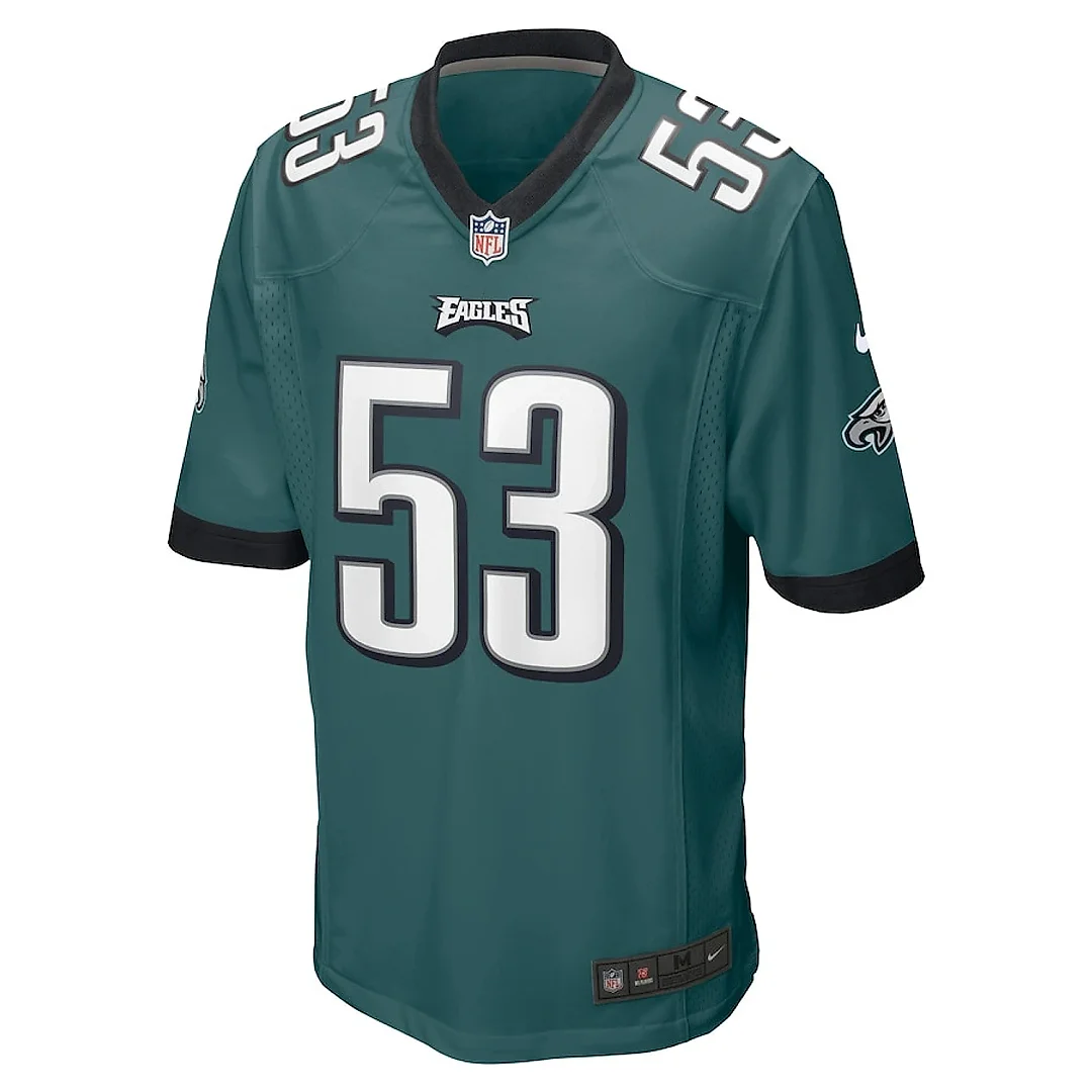 Zennovawear Shaquille Leonard 53 Philadelphia Eagles Game Men Jersey - Midnight Green
