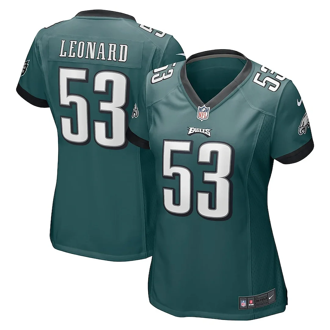 Zennovawear Shaquille Leonard 53 Philadelphia Eagles Women Game Jersey - Midnight Green