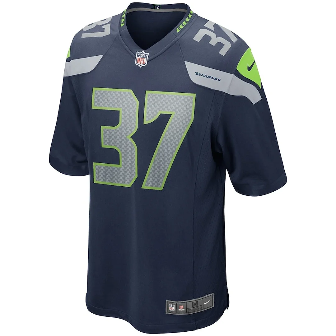 Zennovawear Shaun Alexander 37 Seattle Seahawks Men Game Retired Jersey - College Navy