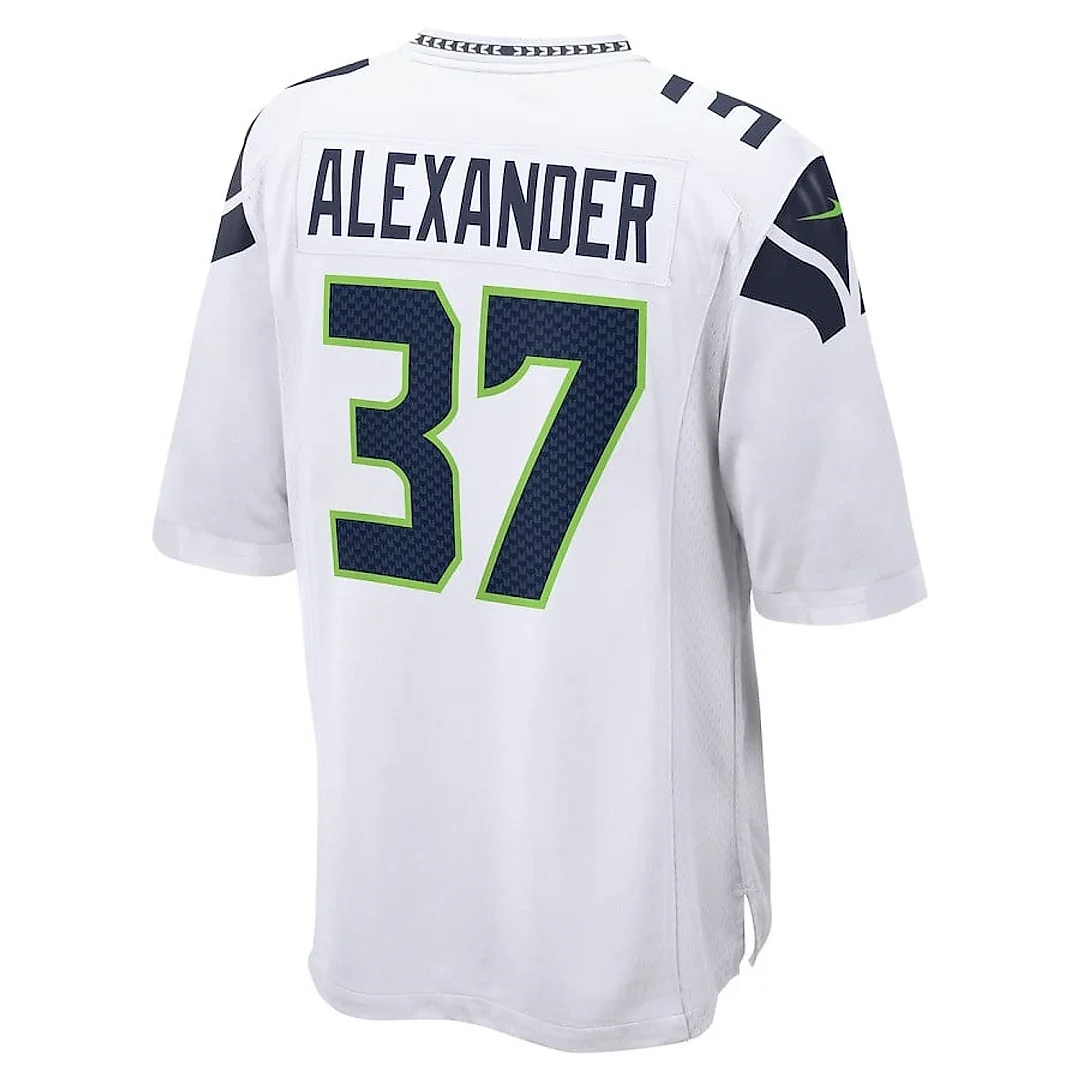 Zennovawear Shaun Alexander 37 Seattle Seahawks Men Retired Game Jersey - White