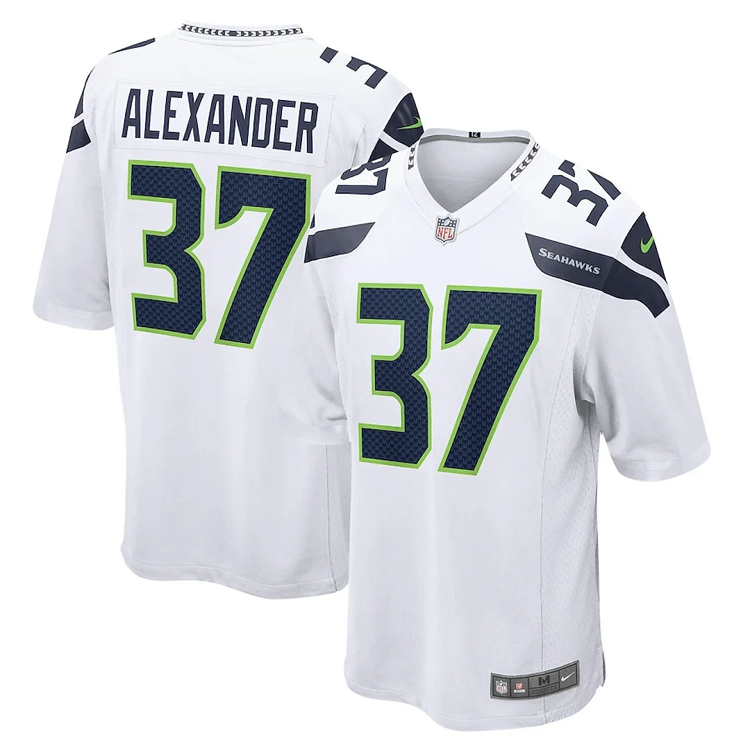 Zennovawear Shaun Alexander 37 Seattle Seahawks Men Retired Game Jersey - White