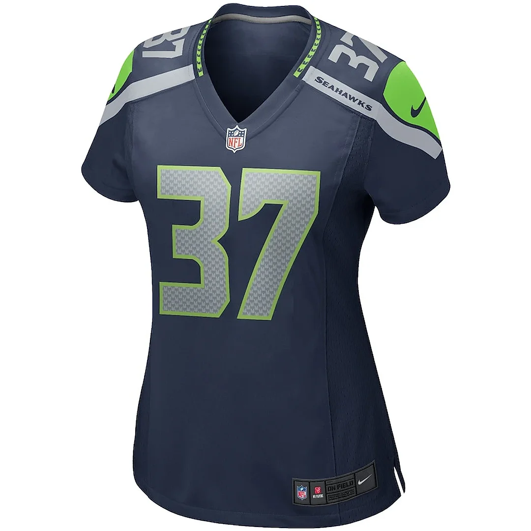 Zennovawear Shaun Alexander 37 Seattle Seahawks Women Game Retired Jersey - College Navy