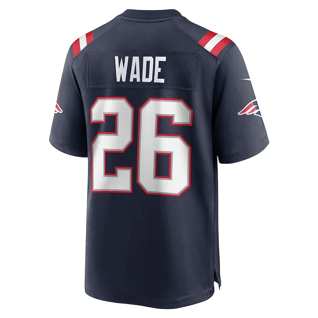 Zennovawear Shaun Wade 26 New England Patriots Men Game Jersey - Navy