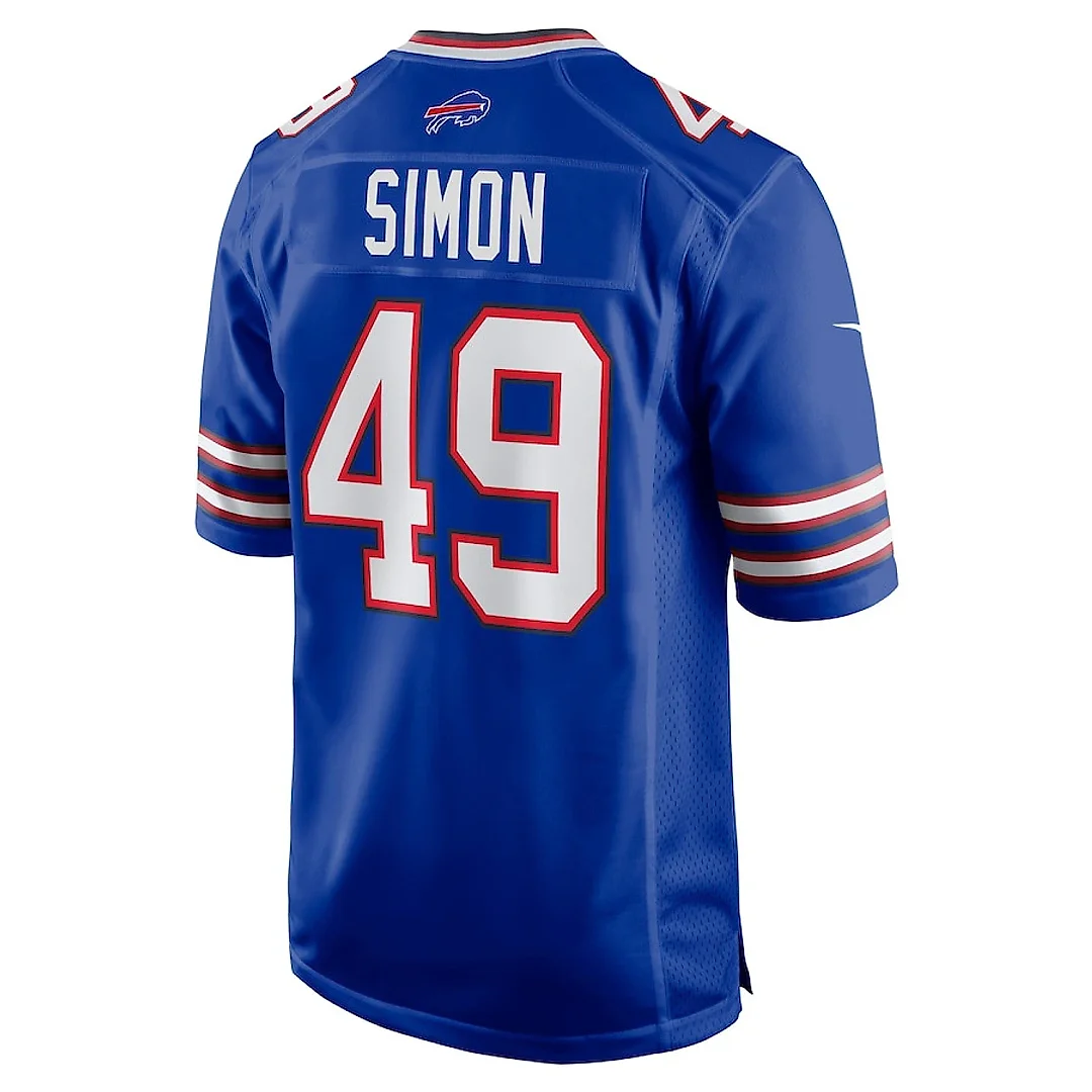 Zennovawear Shayne Simon 49 Buffalo Bills Game Men Jersey - Royal