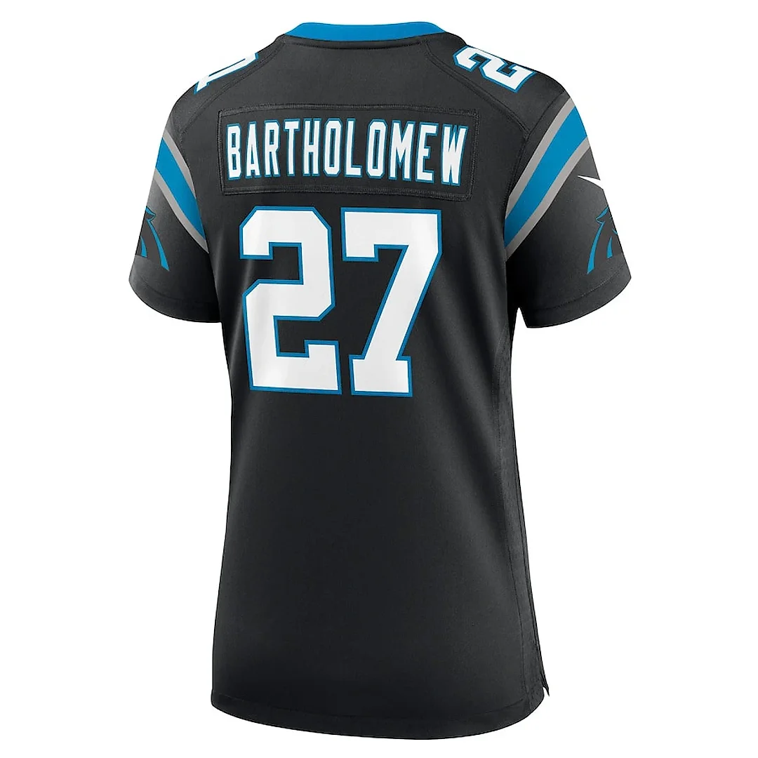 Zennovawear Shemar Bartholomew 27 Carolina Panthers Women's Game Jersey - Black