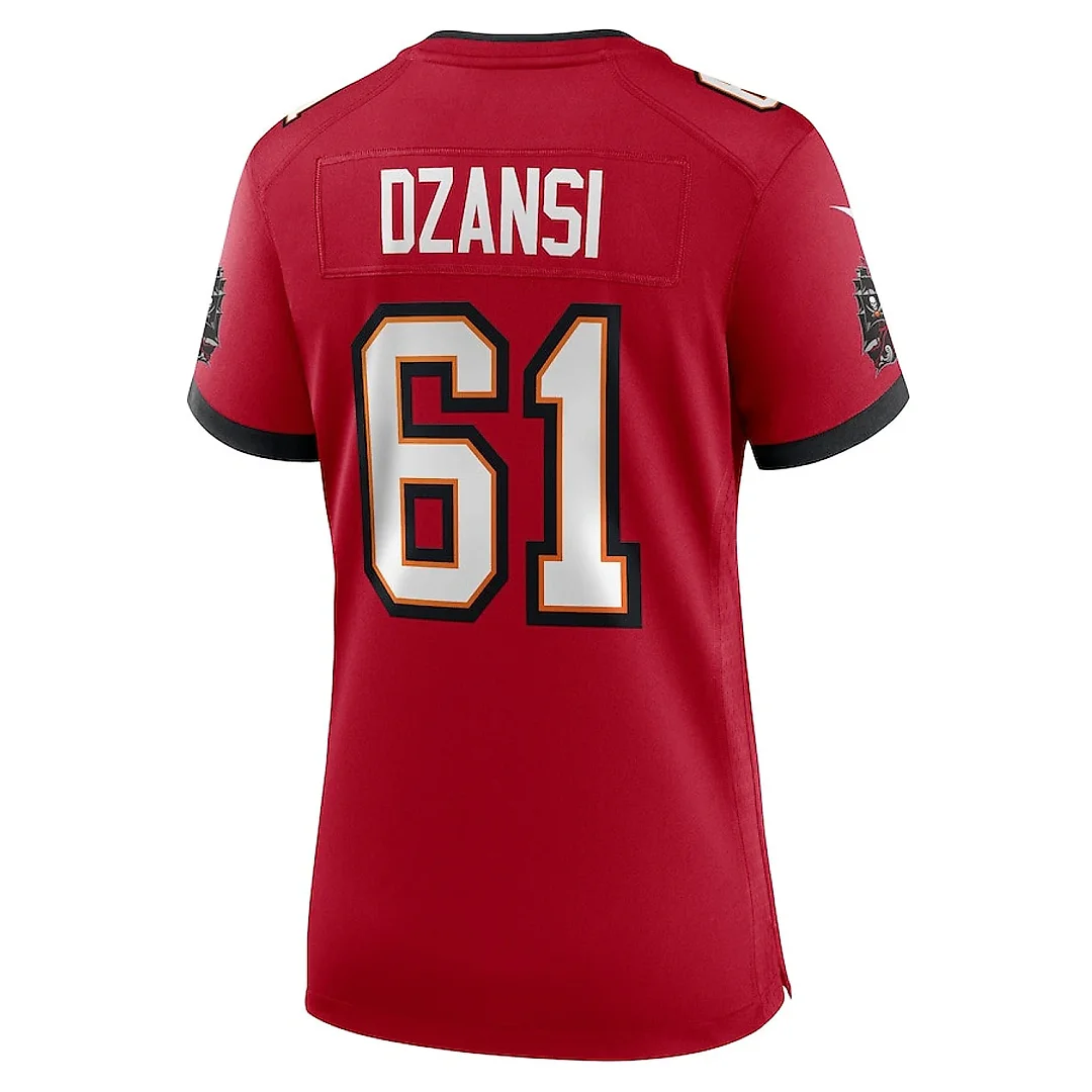 Zennovawear Silas Dzansi 61 Tampa Bay Buccaneers Women's Game Jersey - Red