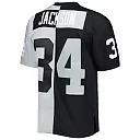 Zennovawear Bo Jackson Las Vegas Raiders 1988 Split Legacy Replica Jersey - Black/Silver