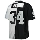 Zennovawear Bo Jackson Las Vegas Raiders Big & Tall Split Legacy Retired Player Replica Jersey - Black/Silver