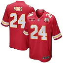 Zennovawear Skyy Moore 24 Kansas City Chiefs AFC Champions Patch Game Men Jersey - Red