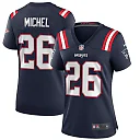 Zennovawear Sony Michel 26 New England Patriots Women Game Jersey - Navy