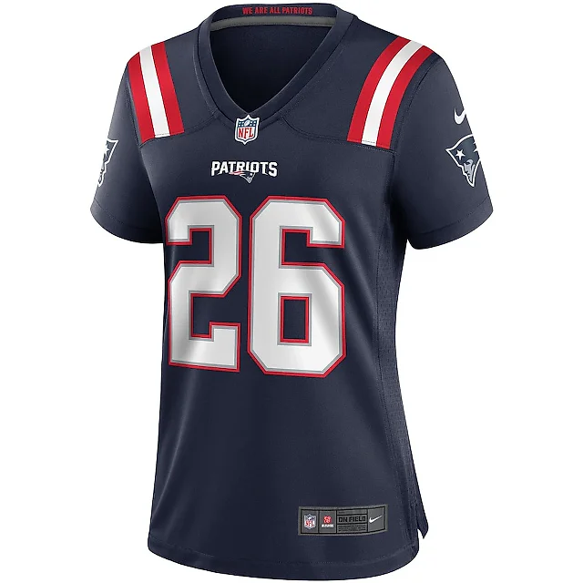 Zennovawear Sony Michel 26 New England Patriots Women Game Jersey - Navy