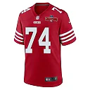 Zennovawear Spencer Burford 74 San Francisco 49ers NFC Champions Patch Game Men Jersey - Scarlet