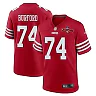 Zennovawear Spencer Burford 74 San Francisco 49ers NFC Champions Patch Game Men Jersey - Scarlet
