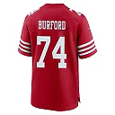 Zennovawear Spencer Burford 74 San Francisco 49ers NFC Champions Patch Game Men Jersey - Scarlet