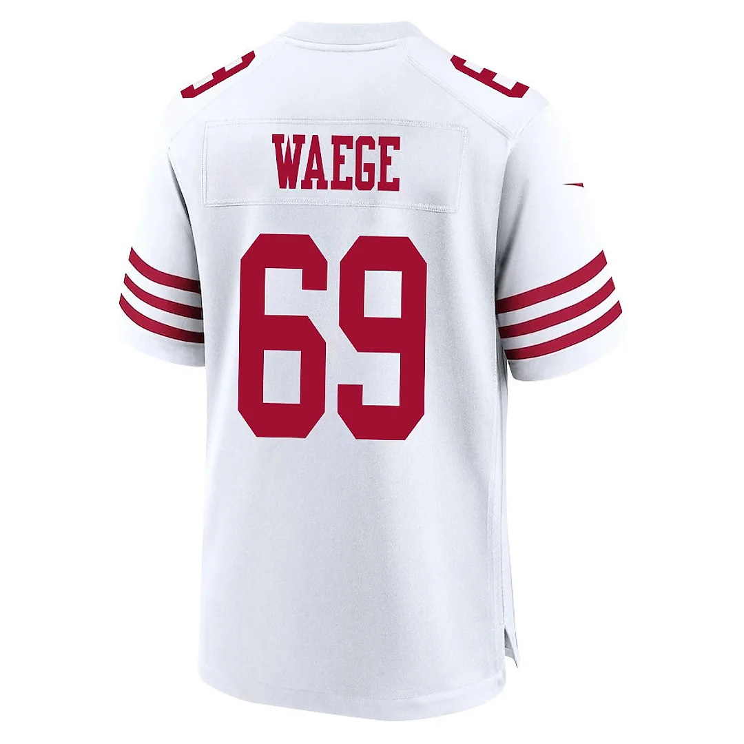 Zennovawear Spencer Waege 69 San Francisco 49ers NFC Champions Patch Game Men Jersey - White