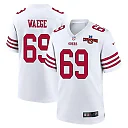 Zennovawear Spencer Waege 69 San Francisco 49ers NFC Champions Patch Game Men Jersey - White