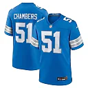 Zennovawear Steele Chambers 51 Detroit Lions Game Men Jersey - Blue