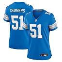 Zennovawear Steele Chambers 51 Detroit Lions Women's Game Jersey - Blue